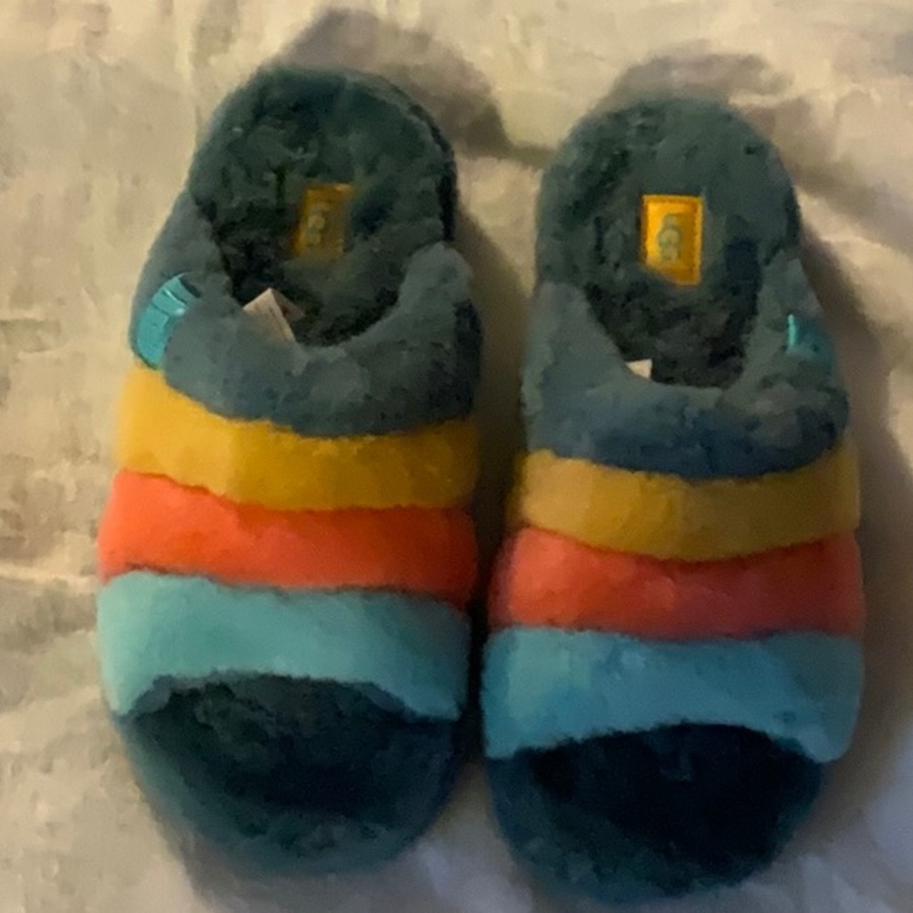 Colorful Women’s UGG Fuzzy Slippers